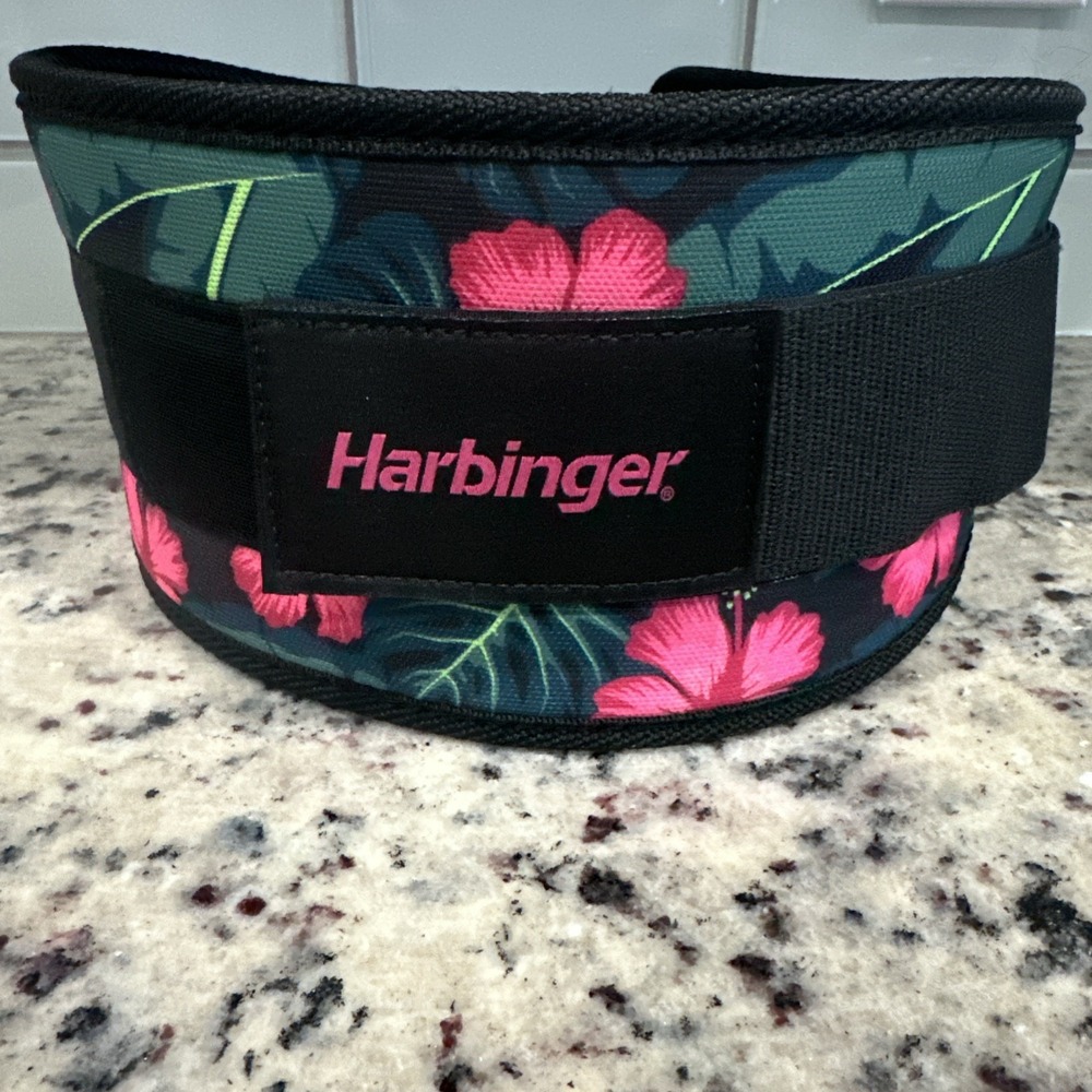 New Harbinger 4.5" Unisex Foam Core Weight Lifting Belt - Floral Size Medium